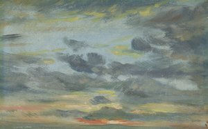 Étude de ciel, coucher de soleil, 1821-22